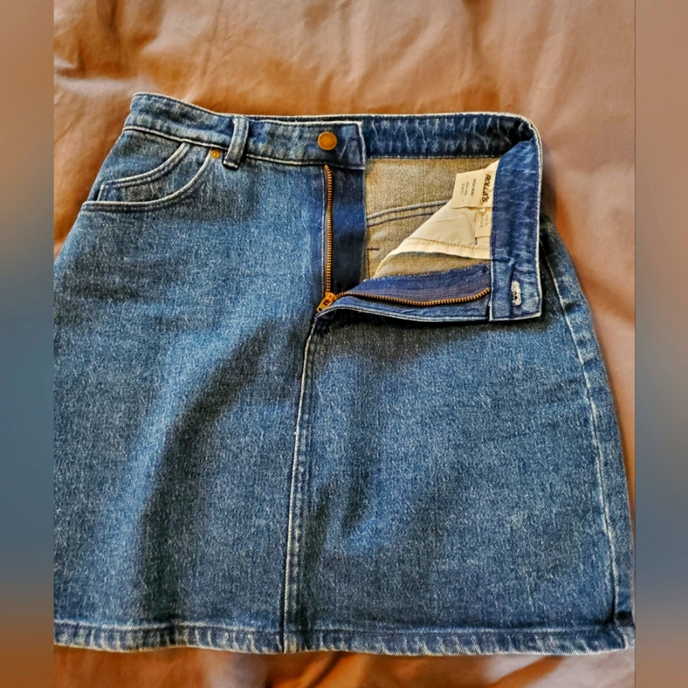 Rolla's denim mini skirt